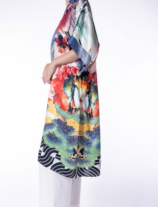 Christine Sakura Long Open Kimono