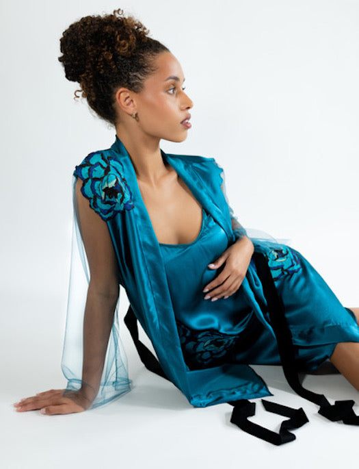 Carol Coelho Duplicity The Mistress Robe with Velvet Sash