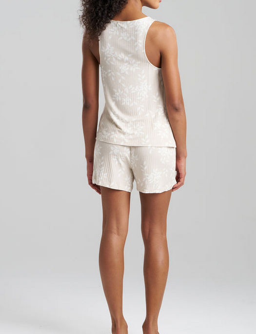Natori Edit Aria Printed Rib Effortless Tank Short Set