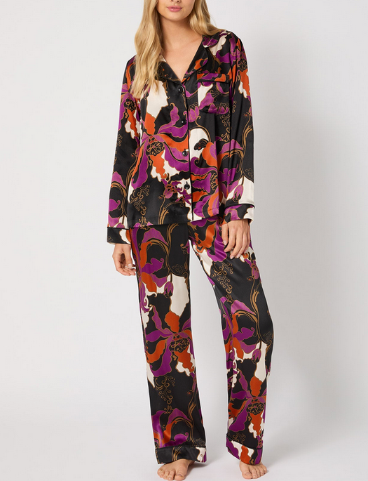 Bedhead x Trina Turk Fall Floral Silk L/S Classic PJ