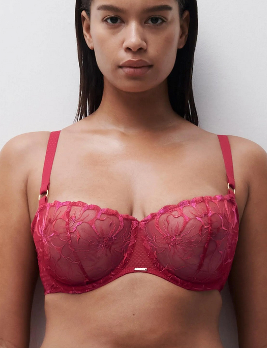 Chantelle Fleurs Lace Unlined Demi Bra