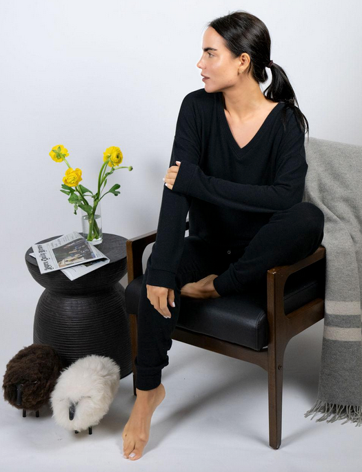 Aspen Dream Cozy V Neck Top