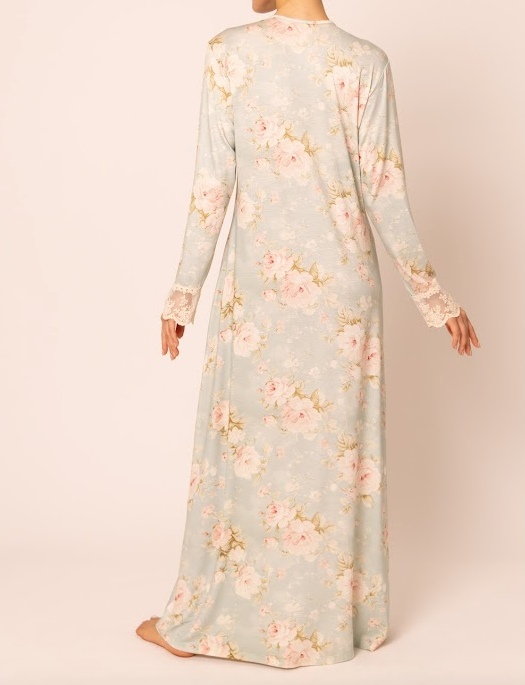 Mari M Flower Long Nightgown