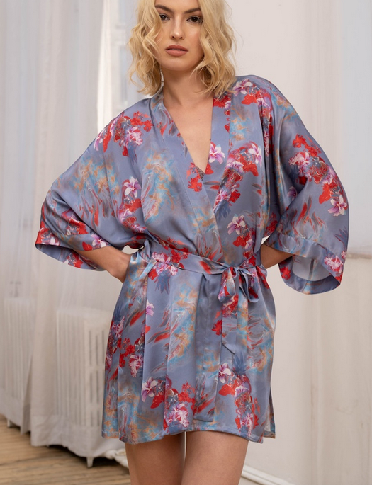 Samantha Chang Silk Classic Short Kimono
