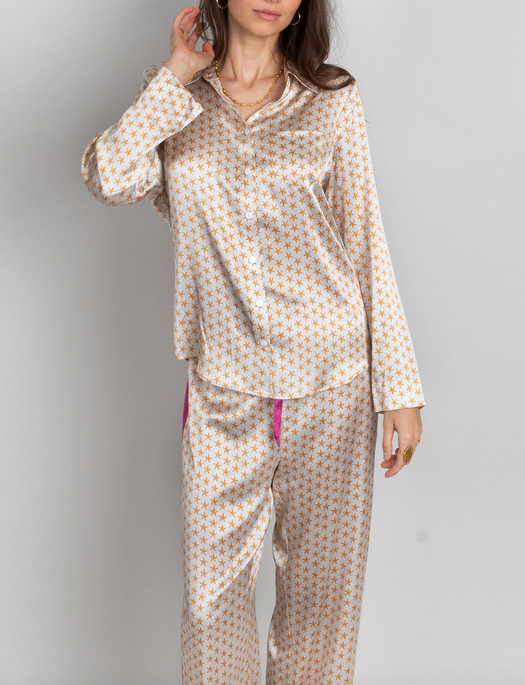 Jessica Russell Flint Cream Stars PJ Set