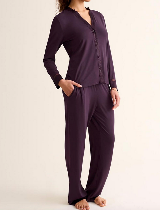 Fleur't Tuxedo Long PJ Set