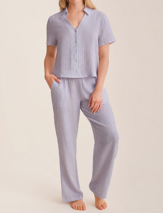 Fleur't Coastal Button Down Pajama Set