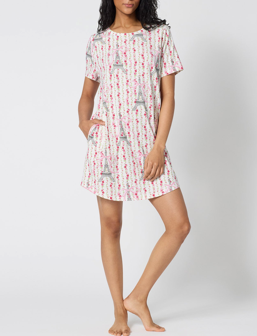 Bedhead Fleur de la Tour TShirt Sleep Dress