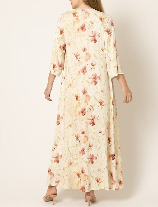 Mari M Haven Long Robe Floral