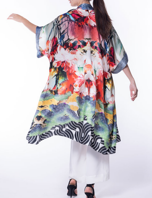 Christine Sakura Long Open Kimono