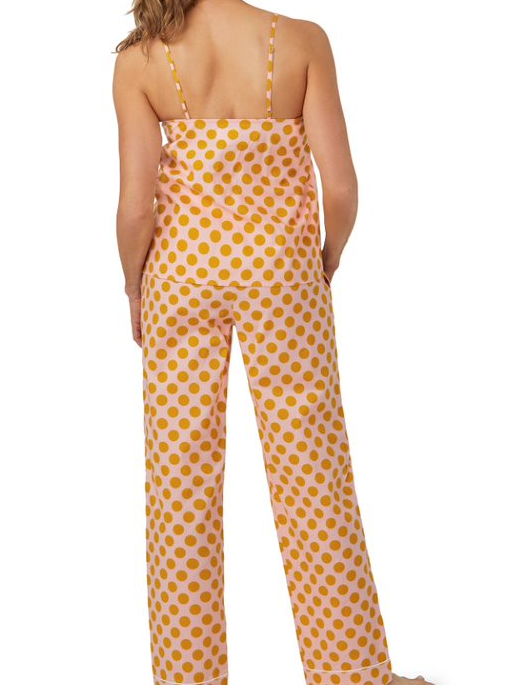 Bedhead Call Button Woven Cotton Poplin Tank & Pant Set