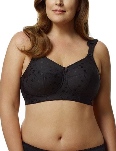 Elila Jacquard Soft Cup Bra, BLACK BRA - BASIC - SOFTCUP ELILA