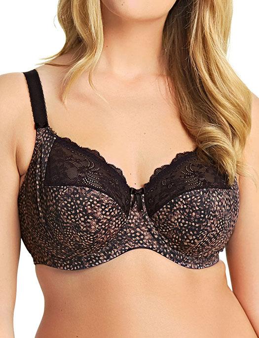 Elomi Morgan Underwire Banded Stretch Lace Bra BRA - BASIC - CLASSIC ELOMI EBONY 32H 