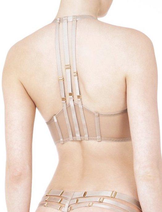 Bordelle Art Deco Mesh Wrap Bra, CARAMEL BRA - FASHION - FASHION BRA 4 +$161 Bordelle