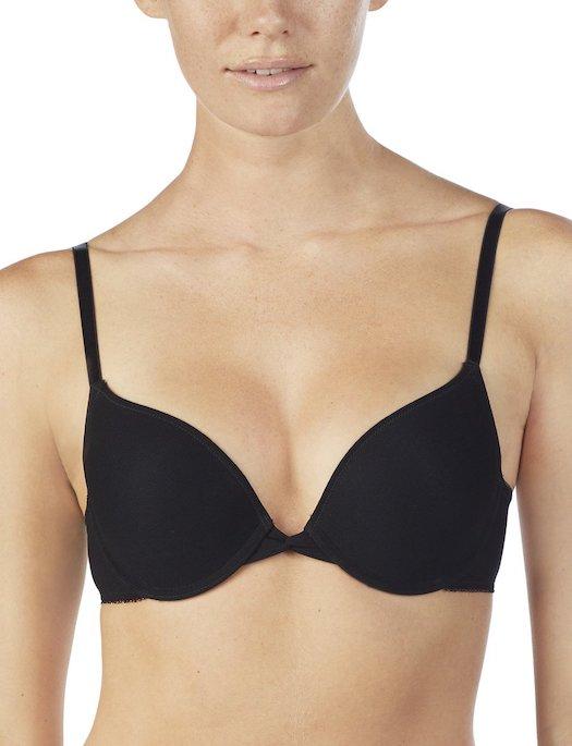 On Gossamer Bump It Up Push Up Bra BRA - BASIC - T-SHIRT ON GOSSAMER BLACK 36D