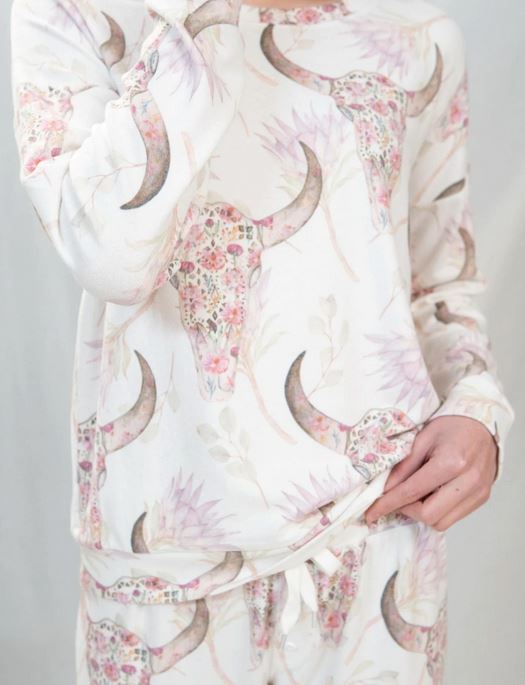Aspen Dream Cozy Printed Long Sleeve Top and Pants Pajama Set SLEEPWEAR - PAJAMAS - PAJAMAS 2 ($101-$200) Aspen Dream