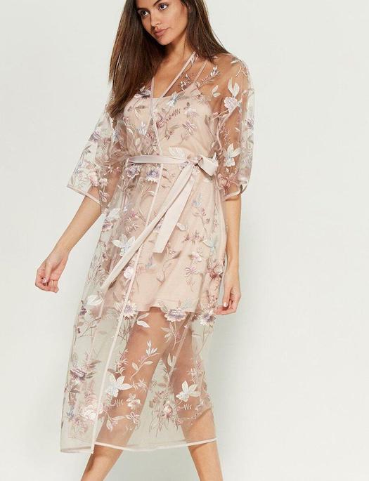 Rya Collection Stunning Robe SLEEPWEAR - ROBE - ROBE 2 ($101-$200) Rya Collection SEPIA ROSE XL