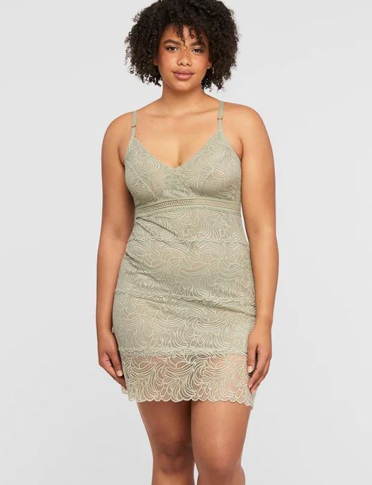 Montelle London Fog Chemise with Panty Set SLEEPWEAR - CHEMISE - CHEMISE 1 (>$100) Montelle Intimates SAGE 3X