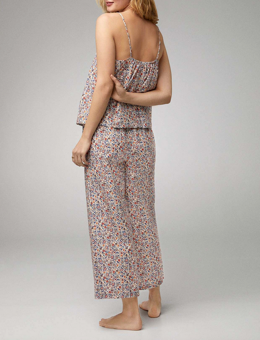 Bedhead Country Meadow Cotton Silk Blend Cami Cropped PJ Set