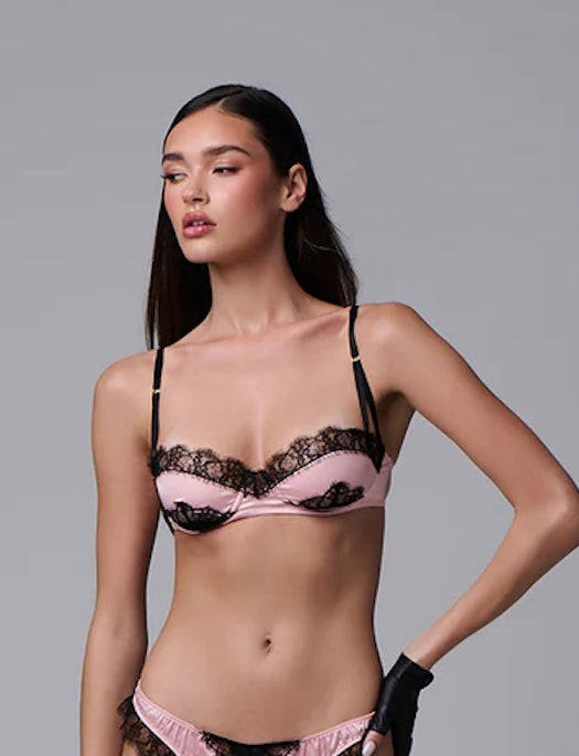 Kiki de Montparnesse Lace Inset Balconette Bra
