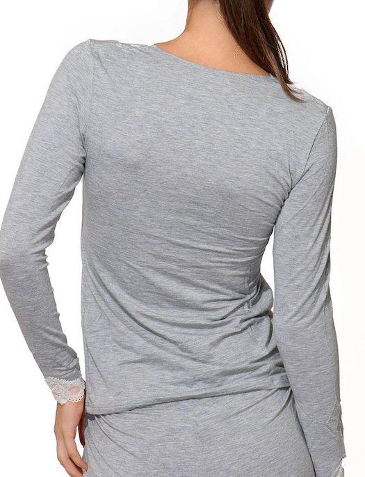Antigel Simply Perfect Long Sleeve V Neck Shirt SLEEPWEAR - TOP Lise Charmel