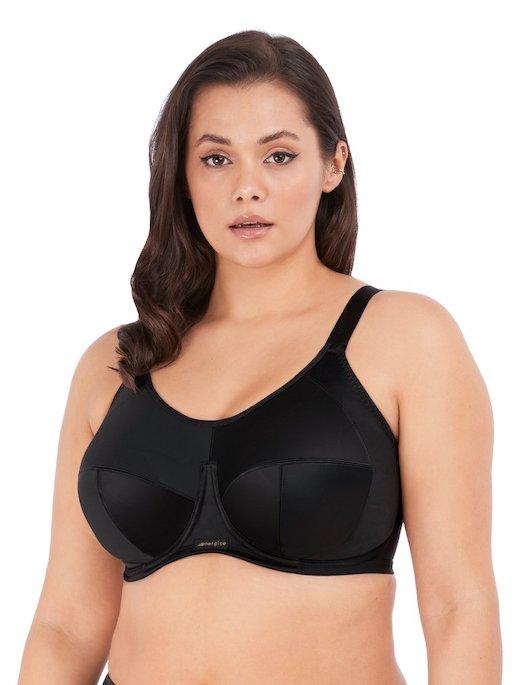 Elomi Energise Sports Bra, BLACK BRA - BASIC - SPORTS ELOMI 36K 