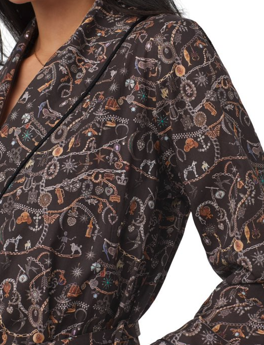 Bedhead Forever Heirloom Woven Tana Lawn&reg; Robe Made with Liberty Fabrics Shawl Collar Robe