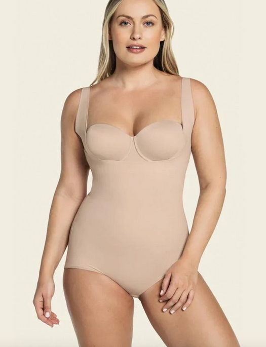 Leonisa Plunge Back Classic Sculpting Firm Compression Body Shaper