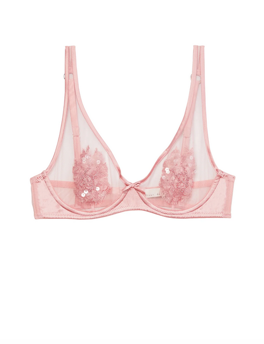 Fleur du Mal Marilyn Beaded Applique Bra