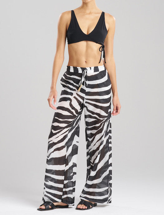 Natori Zebra Cotton Silk Pants