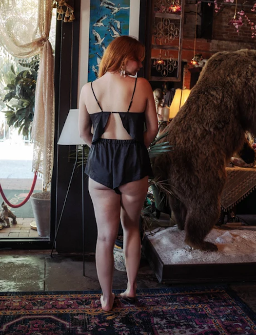 Kilo Brava The Embroidered Leather Cami Boxer Set