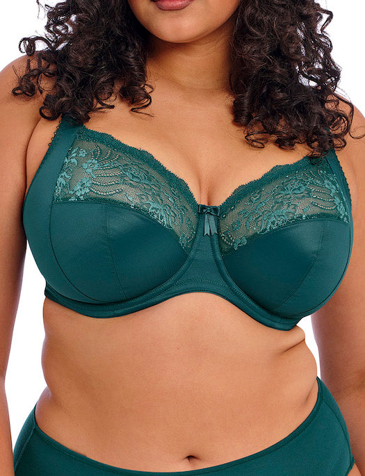 Elomi Morgan Underwire Banded Stretch Lace Bra, DEEP TEAL