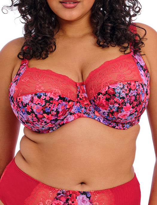 Elomi Morgan Underwire Banded Stretch Lace Bra, SUNSET MEADOW