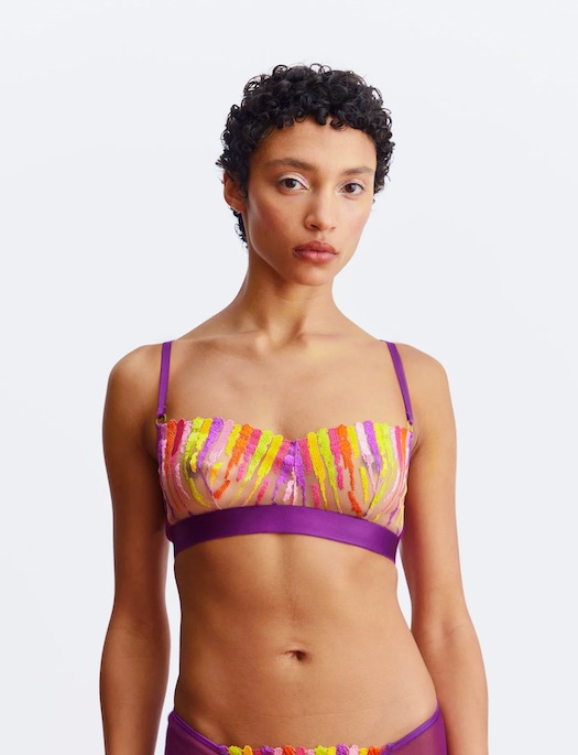 Somewhere Never Paint the Town Balconette Bralette