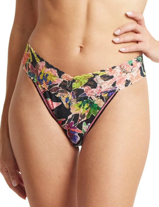 Hanky Panky Printed Signature Lace Original Rise Thong