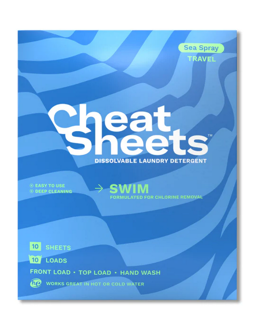 Cheat Sheets Swim Laundry Detergent Sheet