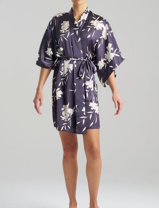 Natori Edit Lily Print Satin Icon Wrap
