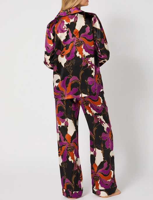 Bedhead x Trina Turk Fall Floral Silk L/S Classic PJ