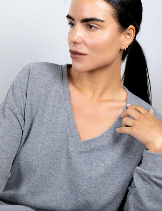 Aspen Dream Cozy V Neck Top