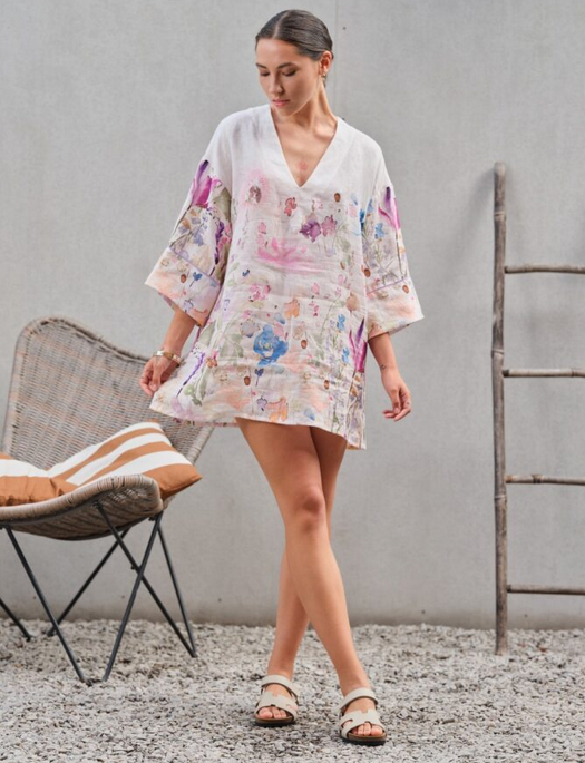 Effetto Floral Poem Mini Tunic Dress