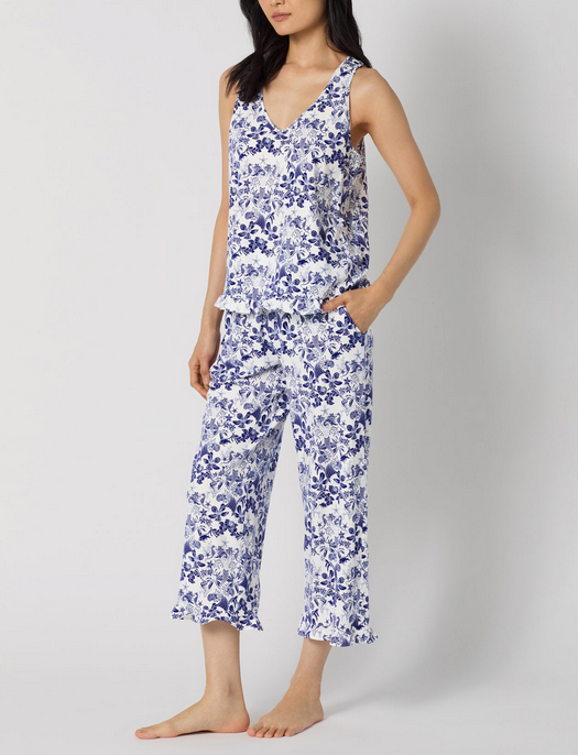 Bedhead Under the Sea Ruffle Tank Crop Set
