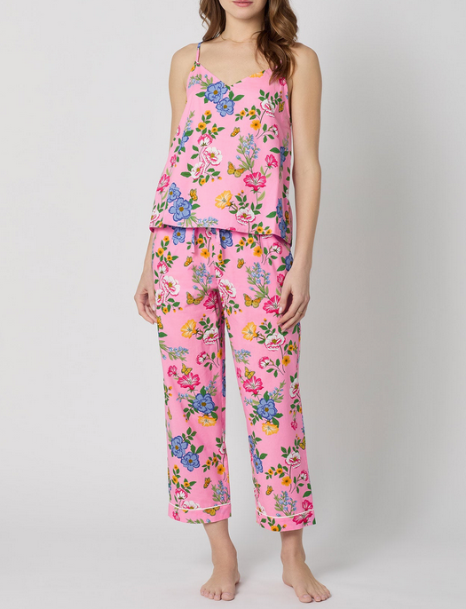 Bedhead Butterfly Garden Women's Cami Cropped PJ Set