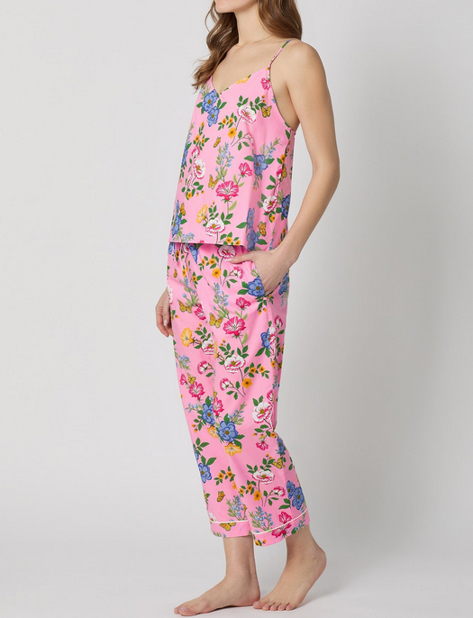 Bedhead Butterfly Garden Women's Cami Cropped PJ Set
