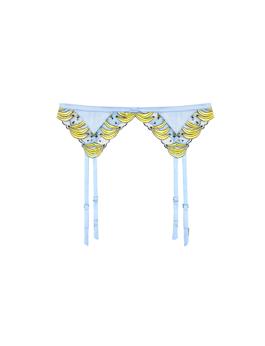 Fleur du Mal Banana Embroidery Garter
