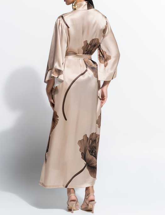 Ginia Silk Long Robe