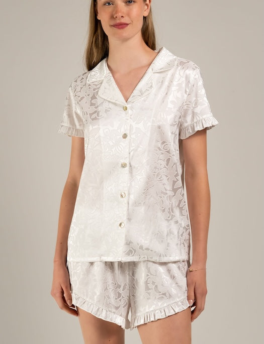 By Catalfo Ruffle Shortie PJ Set