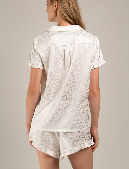 By Catalfo Ruffle Shortie PJ Set
