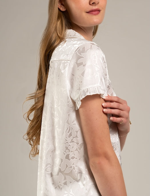 By Catalfo Ruffle Shortie PJ Set