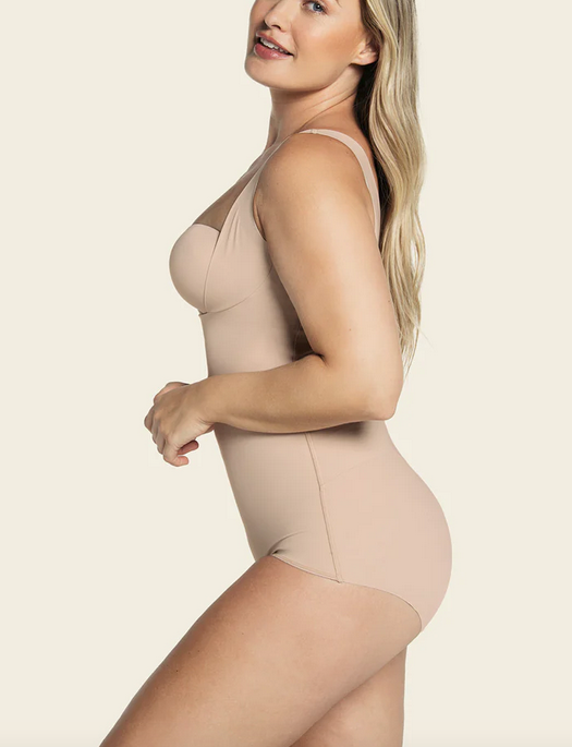 Leonisa Plunge Back Classic Sculpting Firm Compression Body Shaper