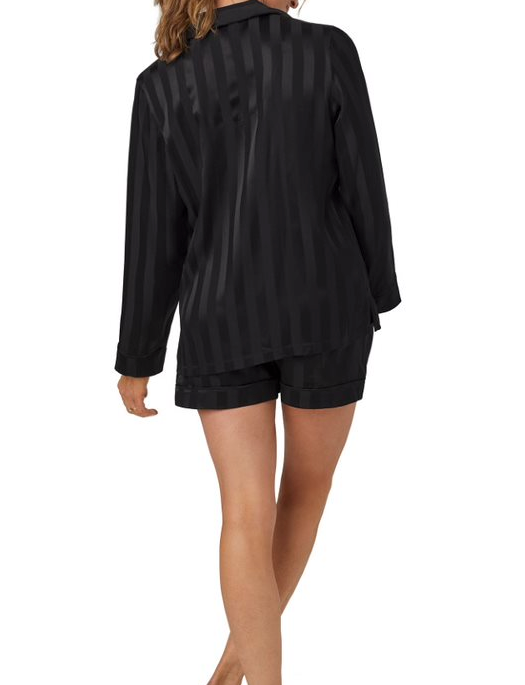 Bedhead Onyx Silk Long Sleeve Shorty PJ